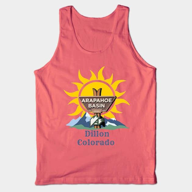 Arapahoe Basin, Dillon Colorado. Gift Ideas For The Ski Enthusiast. Tank Top by Papilio Art